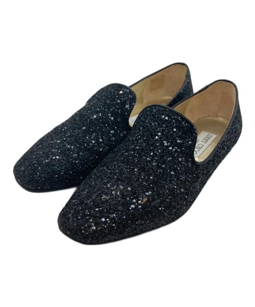JIMMY CHOO（ジミーチュウ）JIMMY CHOO (ジミーチュウ) スパンコールスリッポン ブラック サイズ:SIZE 23cmの古着・服飾アイテム