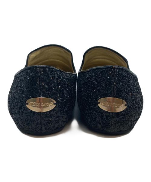 JIMMY CHOO（ジミーチュウ）JIMMY CHOO (ジミーチュウ) スパンコールスリッポン ブラック サイズ:SIZE 23cmの古着・服飾アイテム