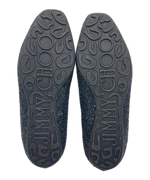 JIMMY CHOO（ジミーチュウ）JIMMY CHOO (ジミーチュウ) スパンコールスリッポン ブラック サイズ:SIZE 23cmの古着・服飾アイテム