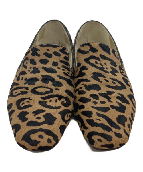 JIMMY CHOO（ジミーチュウ）JIMMY CHOO (ジミーチュウ) レオパード柄スリッポン ブラウン サイズ:SIZE 23cmの古着・服飾アイテム