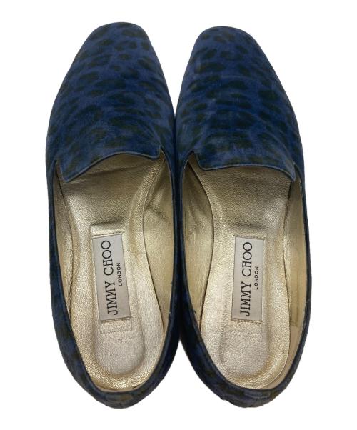 JIMMY CHOO（ジミーチュウ）JIMMY CHOO (ジミーチュウ) レオパード柄スリッポン ネイビー サイズ:SIZE 23cmの古着・服飾アイテム