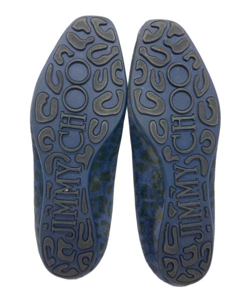JIMMY CHOO（ジミーチュウ）JIMMY CHOO (ジミーチュウ) レオパード柄スリッポン ネイビー サイズ:SIZE 23cmの古着・服飾アイテム