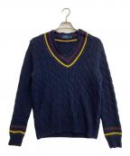 POLO RALPH LAURENポロ・ラルフローレン）の古着「ケーブルニット」｜ネイビー