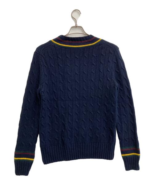 POLO RALPH LAUREN（ポロ・ラルフローレン）POLO RALPH LAUREN (ポロ・ラルフローレン) ケーブルニット ネイビー サイズ:Sの古着・服飾アイテム