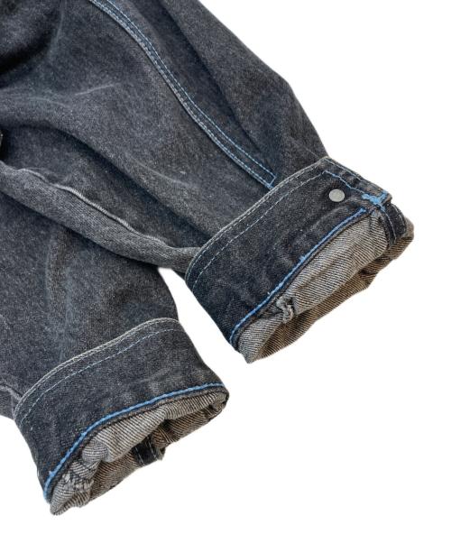 KNOCKOUT（ノックアウト）KNOCKOUT (ノックアウト) 古着デニムジャケット ブラック サイズ:SIZE 3XLの古着・服飾アイテム