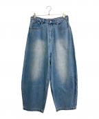 yhoneヨーン）の古着「ワイドデニムパンツ」｜ブルー