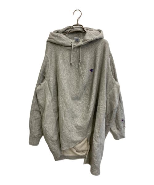 Champion REVERSE WEAVE（チャンピオン リバース ウィーブ）Champion REVERSE WEAVE (チャンピオン リバース ウィーブ) ANREALAGE (アンリアレイジ) パーカー グレー サイズ:Lの古着・服飾アイテム