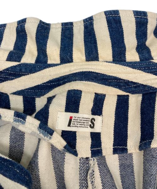 I.S. ISSEY MIYAKE（イッセイ ミヤケ）I.S. ISSEY MIYAKE (イッセイ ミヤケ) ストライプコート ホワイト×ブルー サイズ:9の古着・服飾アイテム