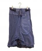 MARITHE+FRANCOIS GIRBAUDマリテフランソワジルボー）の古着「デザインスカート」｜ネイビー