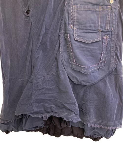 MARITHE+FRANCOIS GIRBAUD（マリテフランソワジルボー）MARITHE+FRANCOIS GIRBAUD (マリテフランソワジルボー) デザインスカート ネイビー サイズ:Lの古着・服飾アイテム