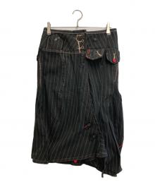 MARITHE+FRANCOIS GIRBAUD（マリテフランソワジルボー）の古着「デザインスカート」｜ブラック