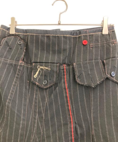 MARITHE+FRANCOIS GIRBAUD（マリテフランソワジルボー）MARITHE+FRANCOIS GIRBAUD (マリテフランソワジルボー) デザインスカート ブラック サイズ:Lの古着・服飾アイテム