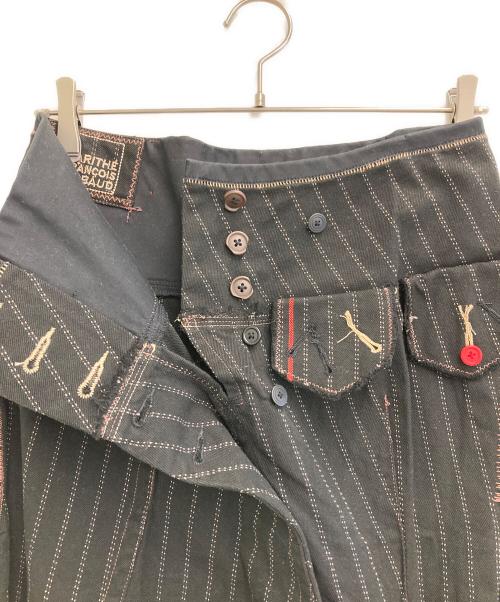 MARITHE+FRANCOIS GIRBAUD（マリテフランソワジルボー）MARITHE+FRANCOIS GIRBAUD (マリテフランソワジルボー) デザインスカート ブラック サイズ:Lの古着・服飾アイテム