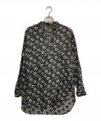 Y'sワイズ）の古着「花柄シャツ」｜ブラック×グレー