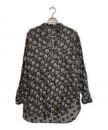 Y's（ワイズ）の古着「花柄シャツ」｜ブラック×グレー