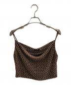 FENDIフェンディ）の古着「総柄キャミソール」｜ブラウン