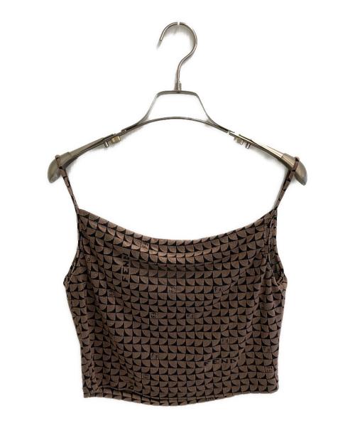 FENDI（フェンディ）FENDI (フェンディ) 総柄キャミソール ブラウン サイズ:42の古着・服飾アイテム