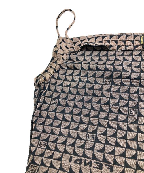 FENDI（フェンディ）FENDI (フェンディ) 総柄キャミソール ブラウン サイズ:42の古着・服飾アイテム