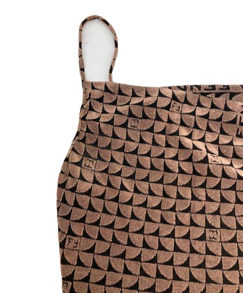 FENDI（フェンディ）FENDI (フェンディ) 総柄キャミソール ブラウン サイズ:42の古着・服飾アイテム
