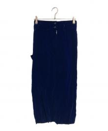 Y's（ワイズ）の古着「ベロアスカート」｜ネイビー