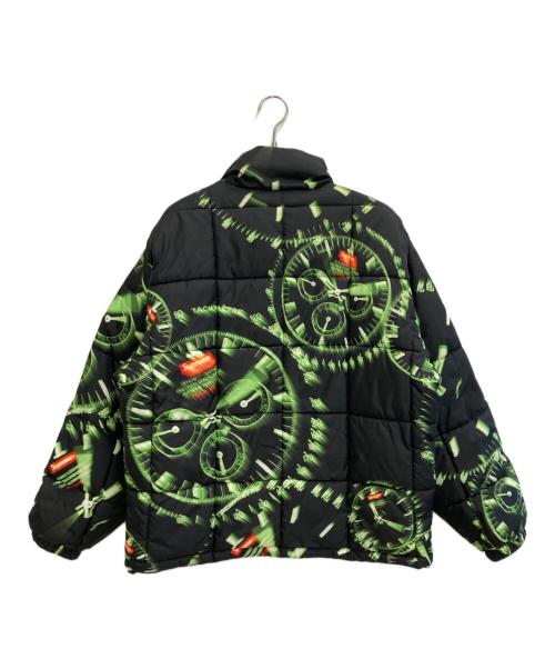 SUPREME（シュプリーム）SUPREME (シュプリーム) WATCHES REVERSIBLE PUFFY JACKET ブラック×グリーン サイズ:Sの古着・服飾アイテム
