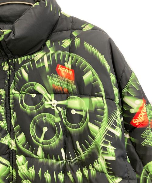SUPREME（シュプリーム）SUPREME (シュプリーム) WATCHES REVERSIBLE PUFFY JACKET ブラック×グリーン サイズ:Sの古着・服飾アイテム