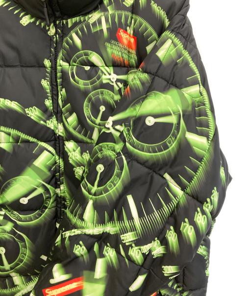 SUPREME（シュプリーム）SUPREME (シュプリーム) WATCHES REVERSIBLE PUFFY JACKET ブラック×グリーン サイズ:Sの古着・服飾アイテム