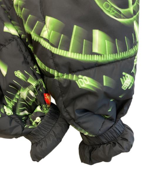 SUPREME（シュプリーム）SUPREME (シュプリーム) WATCHES REVERSIBLE PUFFY JACKET ブラック×グリーン サイズ:Sの古着・服飾アイテム