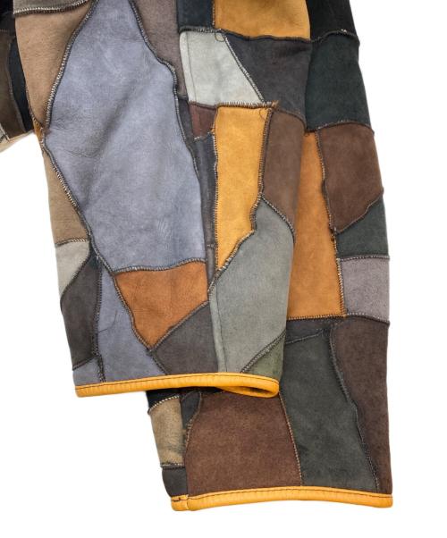 DAILY NEWS（デイリーニュース）DAILY NEWS (デイリーニュース) パッチワークムートンジャケット マルチカラー サイズ:Mの古着・服飾アイテム