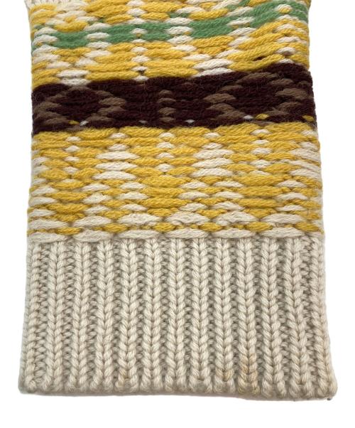 Jean Paul Gaultier FEMME（ジャンポールゴルチエ フェム）Jean Paul Gaultier FEMME (ジャンポールゴルチエ フェム) カウチンニットカーディガン ベージュ×イエロー サイズ:40の古着・服飾アイテム