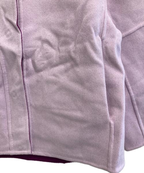 TOMORROW LAND collection（トゥモローランドコレクション）TOMORROW LAND collection (トゥモローランドコレクション) ウールカシミヤピコロール ノーカラーショートコート ピンク サイズ:36の古着・服飾アイテム