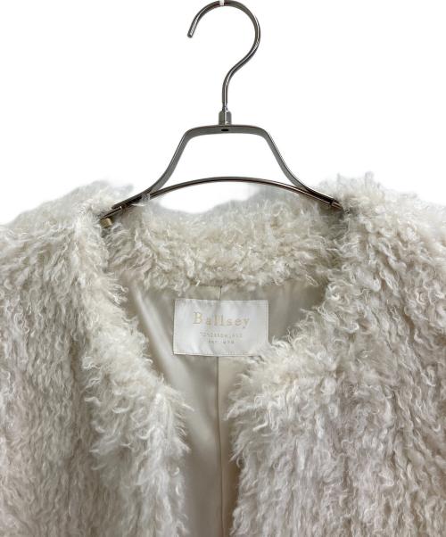 BALLSEY（ボールジィ）BALLSEY (ボールジィ) プードルファー クルーネックジレ ホワイト サイズ:36の古着・服飾アイテム