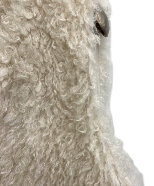 BALLSEY（ボールジィ）BALLSEY (ボールジィ) プードルファー クルーネックジレ ホワイト サイズ:36の古着・服飾アイテム