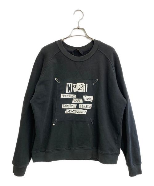 N°21（ヌメロヴェントゥーノ）N°21 (ヌメロヴェントゥーノ) スウェット ブラック サイズ:XLの古着・服飾アイテム