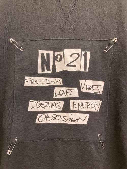 N°21（ヌメロヴェントゥーノ）N°21 (ヌメロヴェントゥーノ) スウェット ブラック サイズ:XLの古着・服飾アイテム