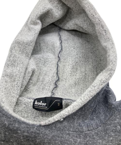 KOLOR（カラー）KOLOR (カラー) ロゴプルオーバーパーカー グレー サイズ:3の古着・服飾アイテム