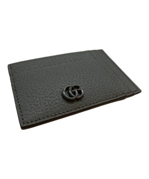GUCCI（グッチ）GUCCI (グッチ) ダブルG レザー カードケース グレーの古着・服飾アイテム