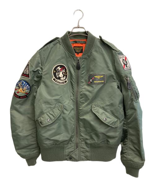 AVIREX（アヴィレックス）AVIREX (アヴィレックス) L-2B フライトジャケット カーキ サイズ:XLの古着・服飾アイテム