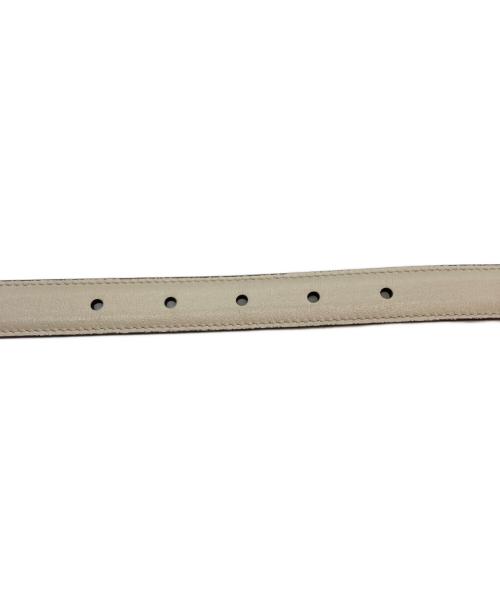 GUCCI（グッチ）GUCCI (グッチ) ダブルG スリムベルト ホワイトの古着・服飾アイテム