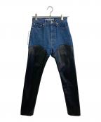 JOHN LAWRENCE SULLIVANジョン ローレンス サリバン）の古着「切替デニムパンツ」｜ブルー