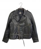 echtes lederエヒテス レーダァ）の古着「ライダースジャケット」｜ブラック