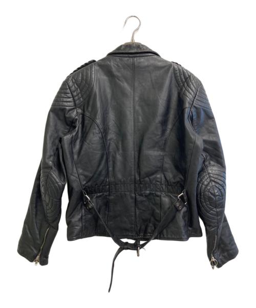 echtes leder（エヒテス レーダァ）echtes leder (エヒテス レーダァ) ライダースジャケット ブラック サイズ:52の古着・服飾アイテム