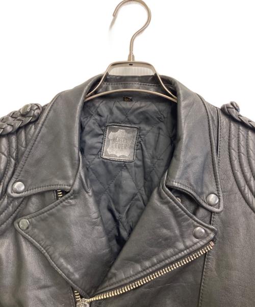 echtes leder（エヒテス レーダァ）echtes leder (エヒテス レーダァ) ライダースジャケット ブラック サイズ:52の古着・服飾アイテム