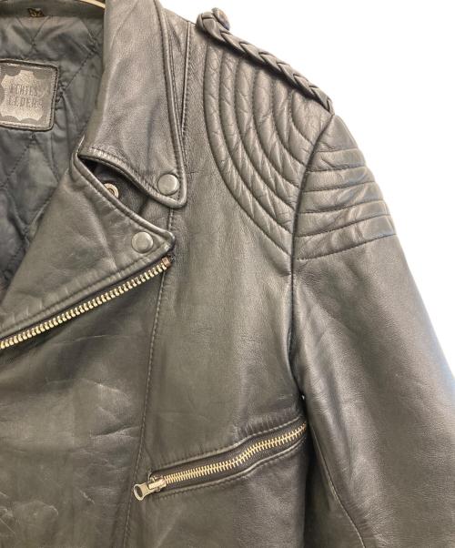 echtes leder（エヒテス レーダァ）echtes leder (エヒテス レーダァ) ライダースジャケット ブラック サイズ:52の古着・服飾アイテム