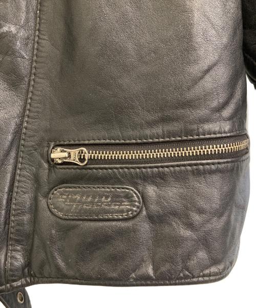 echtes leder（エヒテス レーダァ）echtes leder (エヒテス レーダァ) ライダースジャケット ブラック サイズ:52の古着・服飾アイテム