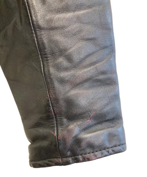 echtes leder（エヒテス レーダァ）echtes leder (エヒテス レーダァ) ライダースジャケット ブラック サイズ:52の古着・服飾アイテム