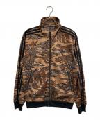 adidasアディダス）の古着「トラックジャケット」｜カーキ×ブラウン