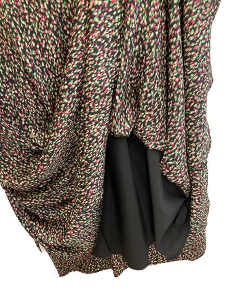 FRAY ID（フレイ アイディー）FRAY ID (フレイ アイディー) クレープサテンプリントワンピース グリーン サイズ:1の古着・服飾アイテム