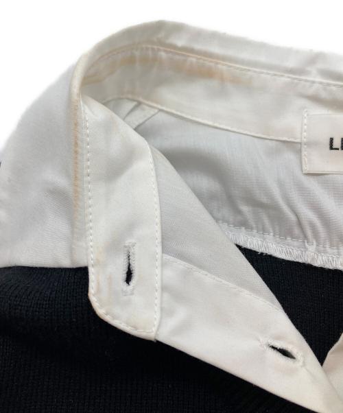 Lily Brown（リリーブラウン）Lily Brown (リリーブラウン) シャツドッキングフリルミニワンピース ブラック×ホワイト サイズ:freeの古着・服飾アイテム