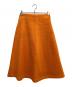 DOUBLE STANDARD CLOTHING（ダブルスタンダードクロージング）の古着「ダブルフェイスメッシュフレアスカート」｜オレンジ